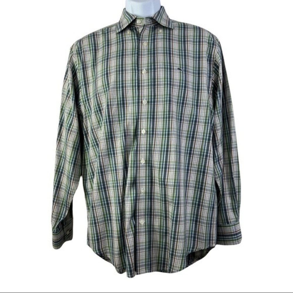 Vineyard Vines Men Casual Shirt Buttons Down Plaid Sz S